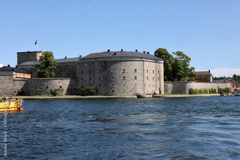 Vaxholm, Sweden - Vaxholm Fortress, also known as Vaxholm Castle, is a historic fortification on the island of Vaxholmen in the Stockholm archipelago