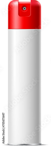 Cleanser bottle, air freshener container 3d mockup. Cleaning bleach container, bathroom stain remover bottle or household disinfectant pack with sprayer and red lid isolated realistic vector mockup