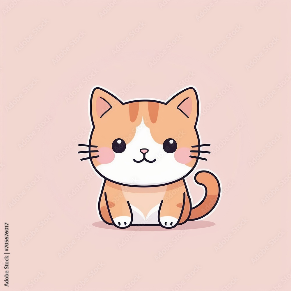 High-Quality Cat Illustration Card: Perfect for App Icons High-Quality Cat Illustration Card: Perfect for App Icons