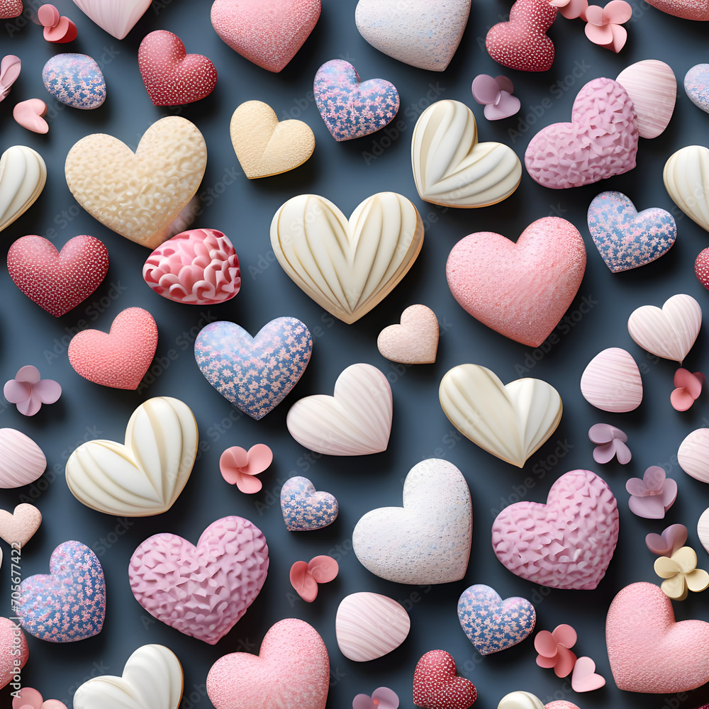 heart shaped candies, generative ai heart shaped candies, generative ai