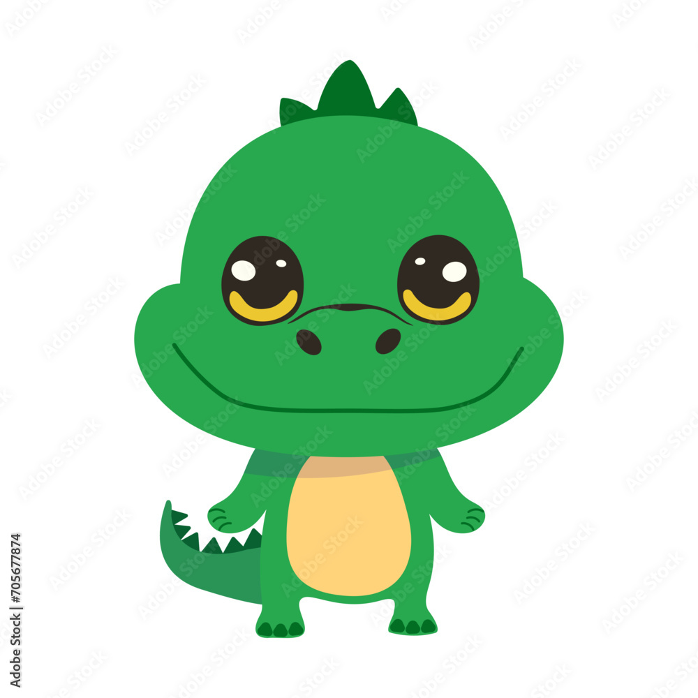 Vector cartoon illustration with crocodile Vector cartoon illustration with crocodile