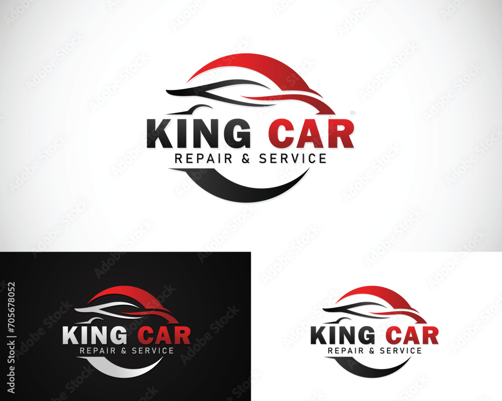 rental car logo creative dealer service and repair ,modification design concept motor sport