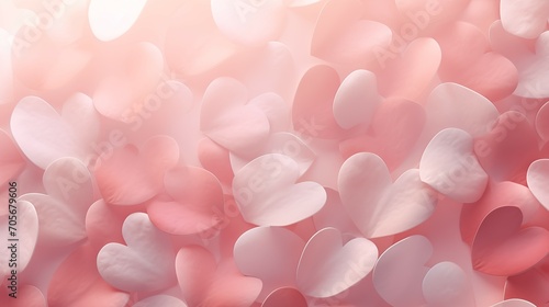 A close up of pink rose petals and hearts.