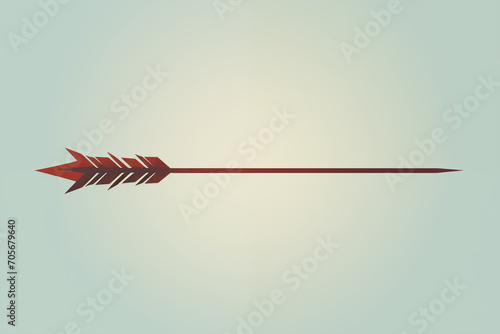 Icone simples de flecha e seta isolada no fundo bege 
