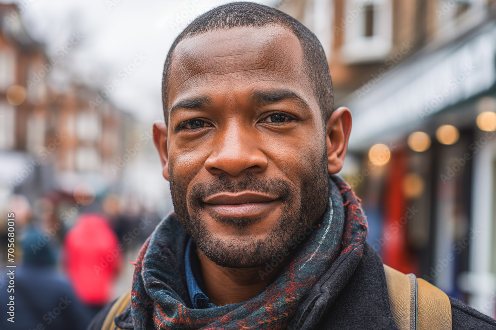 African American Man Outdoors. Lifestyle Concept African American Man Outdoors. Lifestyle Concept