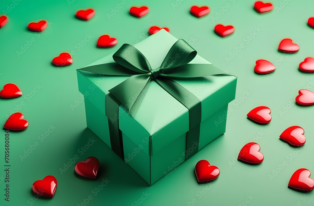 Obraz premium gift box with ribbon. 