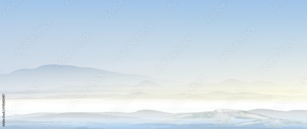 Minimal background. Vector landscape. Earth aerial view. Watercolor textured vector banner. 
