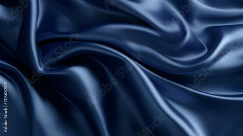 A beautiful dark blue silk satin background capturing