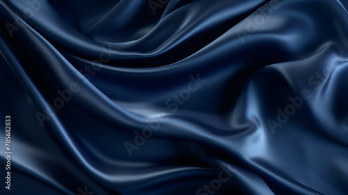 A beautiful dark blue silk satin background capturing