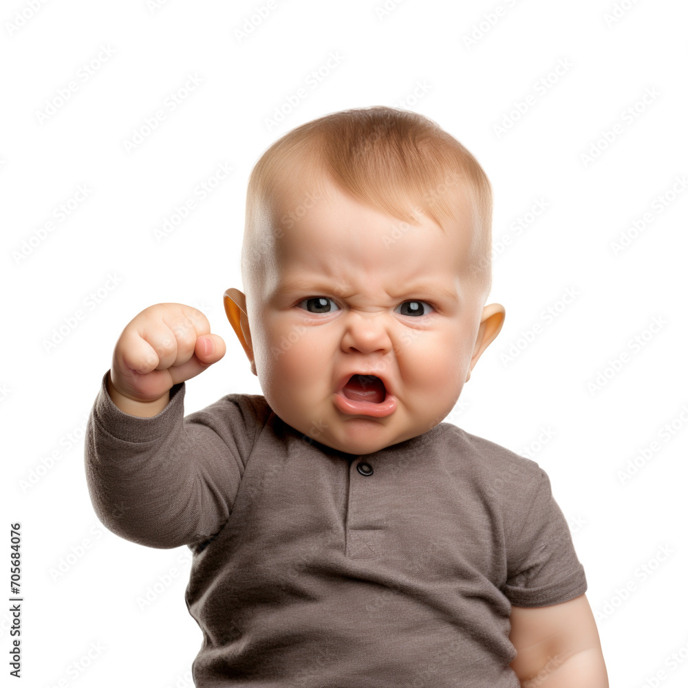 Baby hold up his fist determined to work hard! funny shot in png transparent background Baby hold up his fist determined to work hard! funny shot in png transparent background