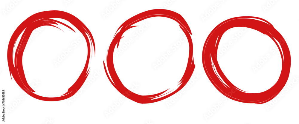 Red circle set, pen draw. Highlight hand drawing circle isolated on background. Handwritten red circle. For marking text, numbers, marker pen, pencil, logo and text check, vector illustration Red circle set, pen draw. Highlight hand drawing circle isolated on background. Handwritten red circle. For marking text, numbers, marker pen, pencil, logo and text check, vector illustration