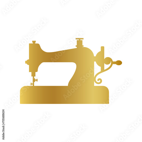 golden sewing machine and sewing
