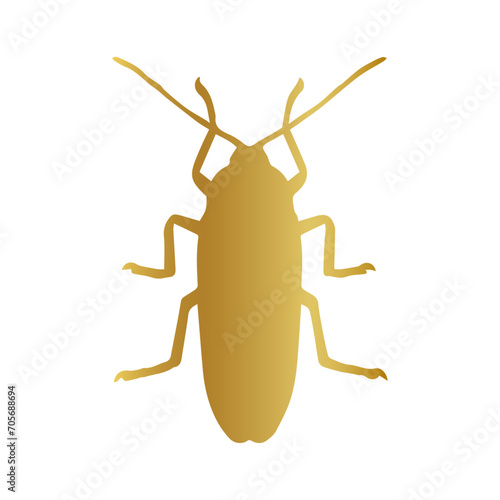 golden cockroach silhouette