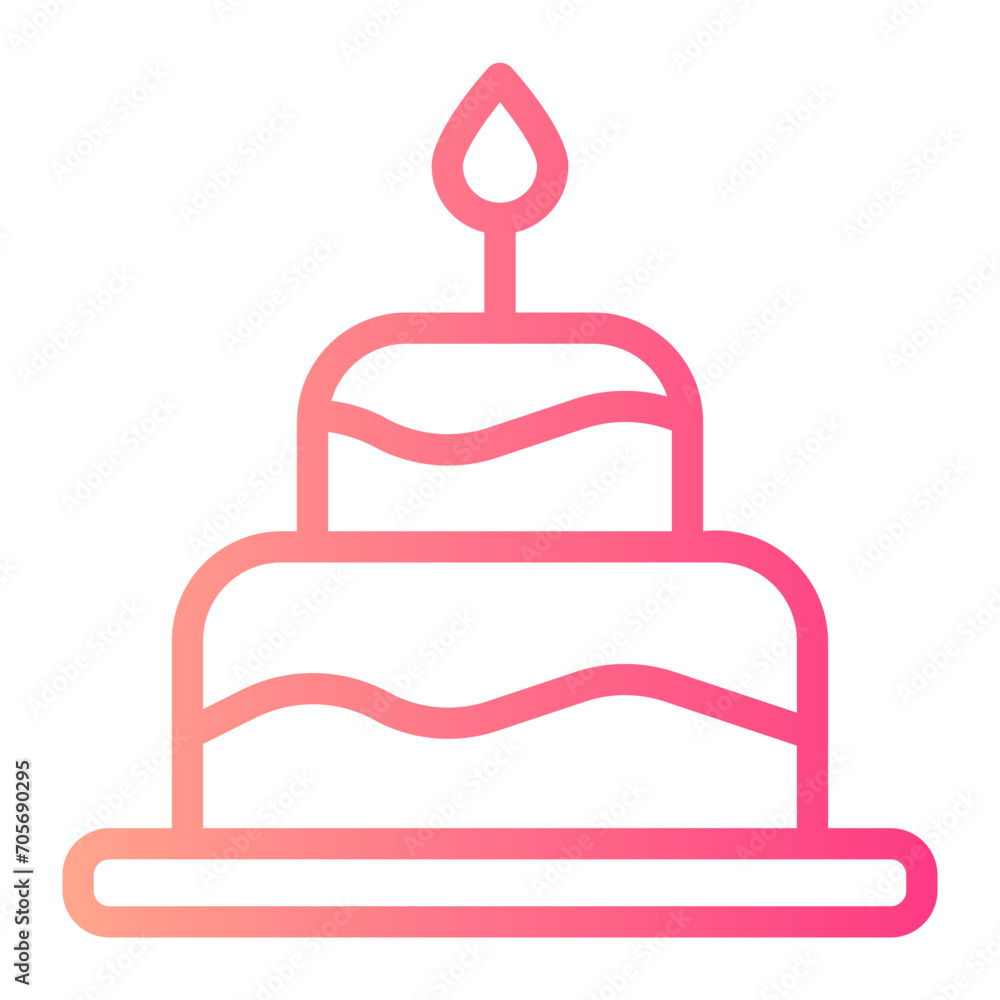 cake gradient icon cake gradient icon