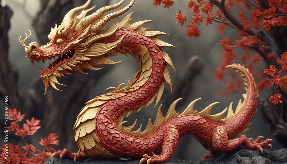 Beautiful fantasy dragon. Year of the Dragon according to the eastern horoscope Beautiful fantasy dragon. Year of the Dragon according to the eastern horoscope