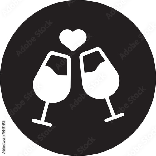 cheers glyph icon