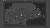 Türkiye composition. Bilevel elevation map