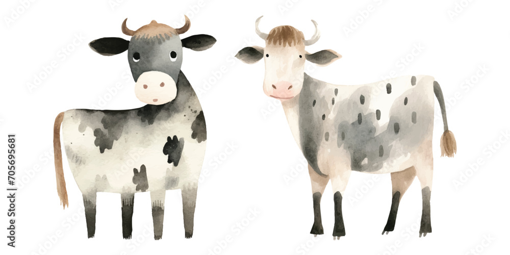 Cute Cow Watercolor Cute Cow Watercolor