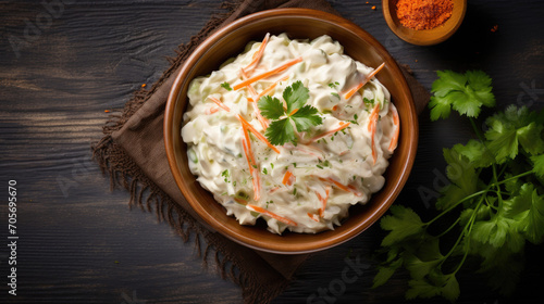 Coleslaw Salad with Mayonnaise Dressing