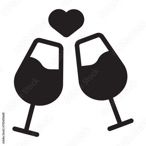 cheers glyph icon