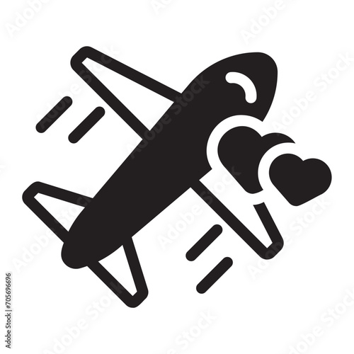 Honeymoon glyph icon
