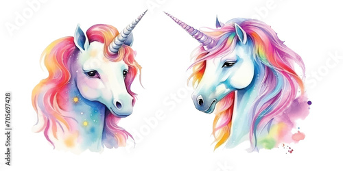 Cute Watercolor of unicorn
