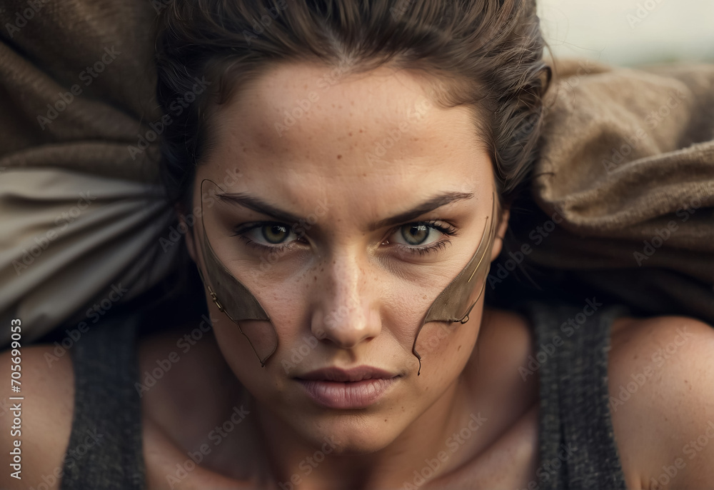 A futuristic portrait of a woman emotive expressions. Ideal for futuristic fashion campaigns, sci-fi theme designs, and conceptual projects requiring emotional depth within a futuristic context. A futuristic portrait of a woman emotive expressions. Ideal for futuristic fashion campaigns, sci-fi theme designs, and conceptual projects requiring emotional depth within a futuristic context.
