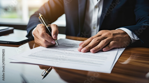  Mortgage underwriter reviewing financial documents for loan approval