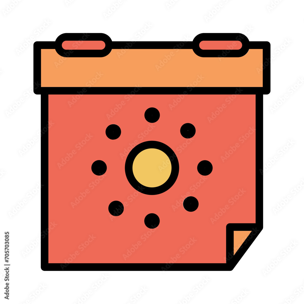 Date Sun Spring Filled Outline Icon Date Sun Spring Filled Outline Icon