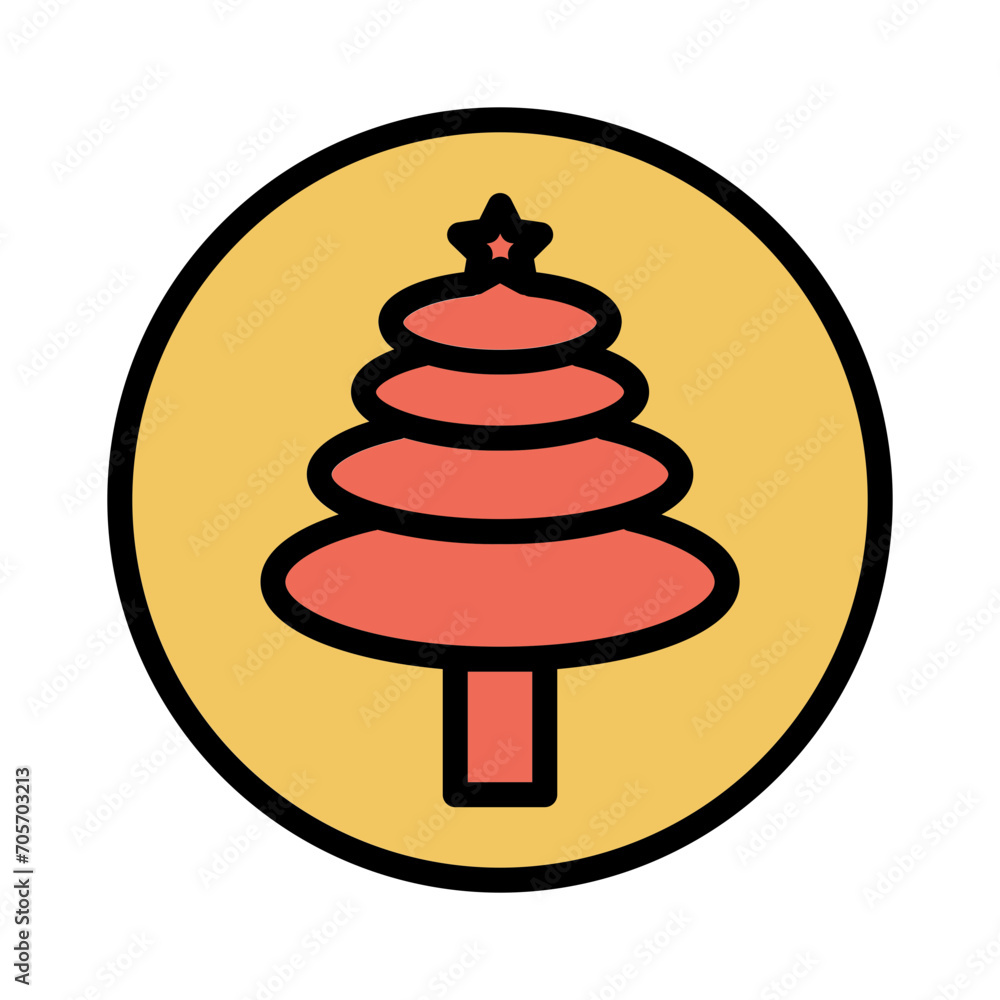Greeting Line Tree Filled Outline Icon Greeting Line Tree Filled Outline Icon