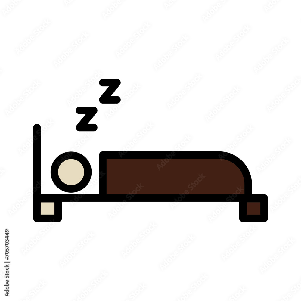 Bed Dream Night Filled Outline Icon Bed Dream Night Filled Outline Icon