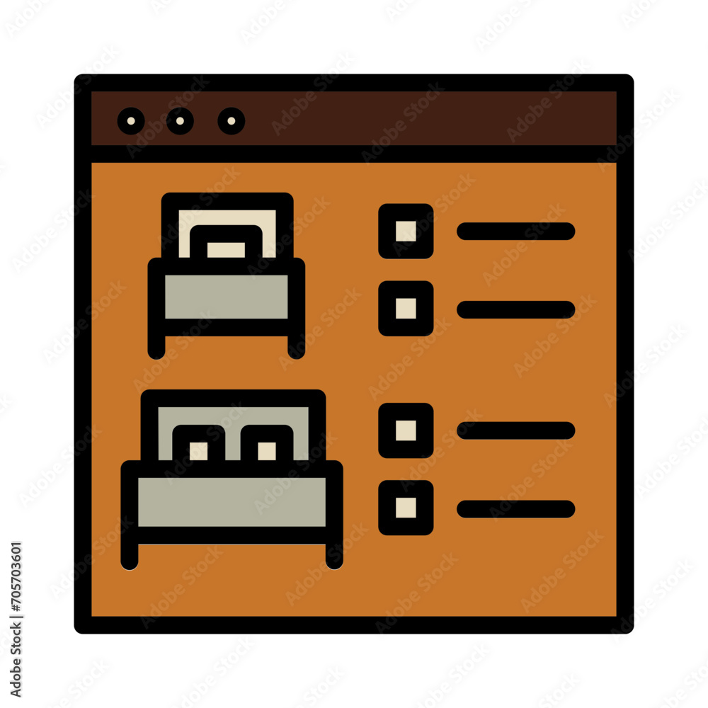 Booking Hotel Sleep Filled Outline Icon Booking Hotel Sleep Filled Outline Icon