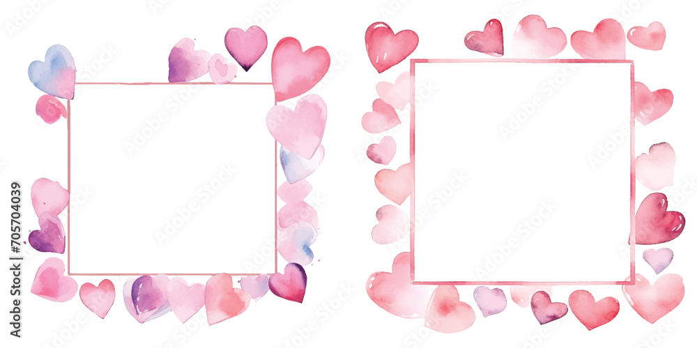 watercolor of love frame