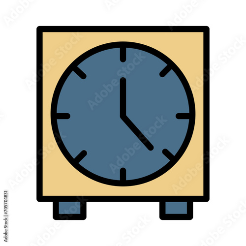 Time Sleep Clock Filled Outline Icon