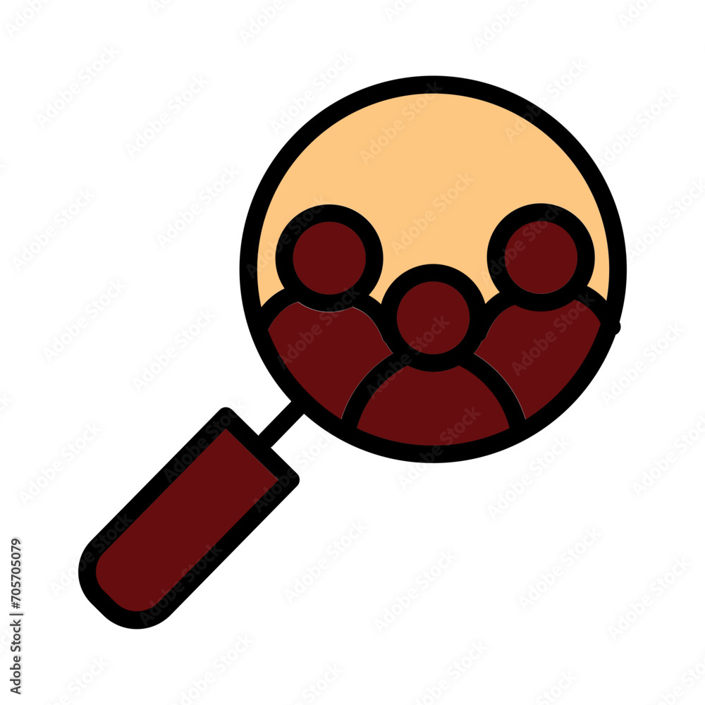 Context Search Network Filled Outline Icon Context Search Network Filled Outline Icon