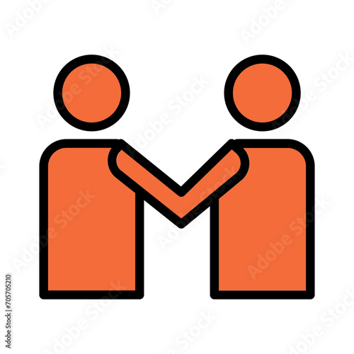 Man Love Friend Filled Outline Icon