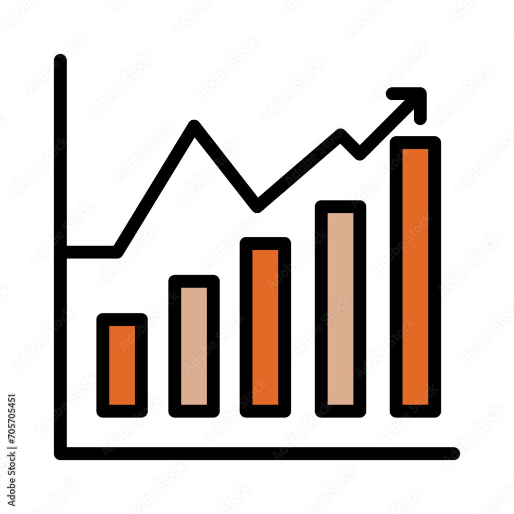 Business Chart Graph Filled Outline Icon Business Chart Graph Filled Outline Icon
