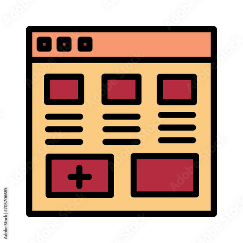 New Section Web Filled Outline Icon