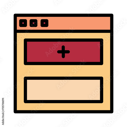 New Section Web Filled Outline Icon