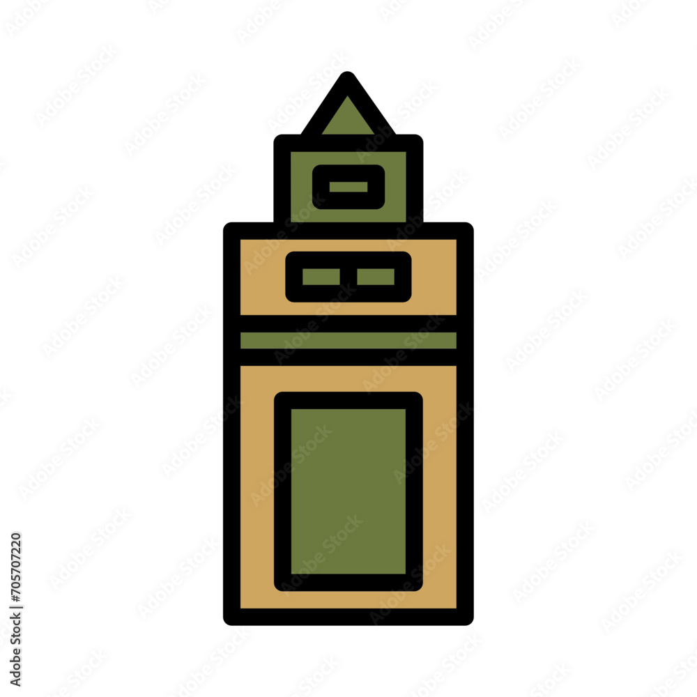 City Capital Africa Filled Outline Icon