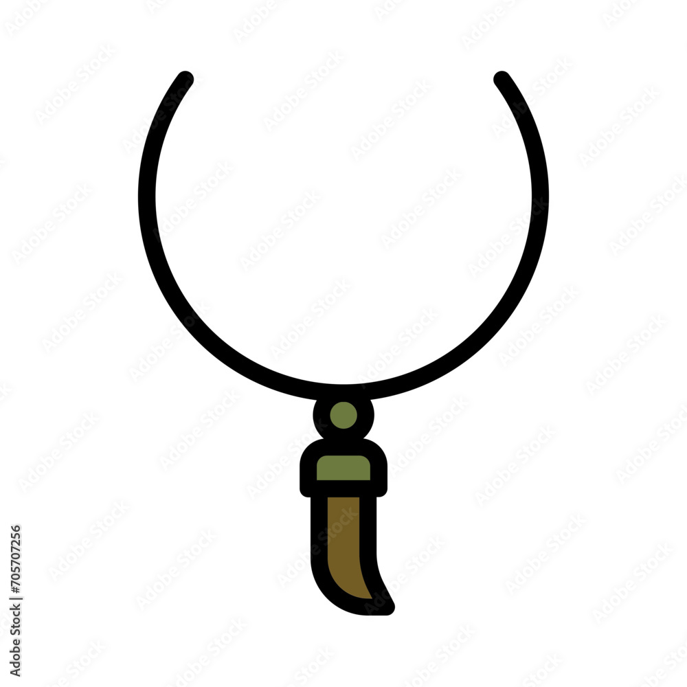 Fashion Africa Necklace Filled Outline Icon Fashion Africa Necklace Filled Outline Icon