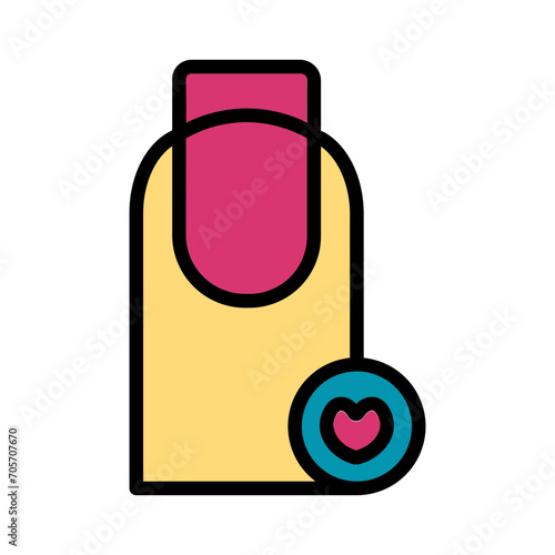 Care Nail Polish Filled Outline Icon