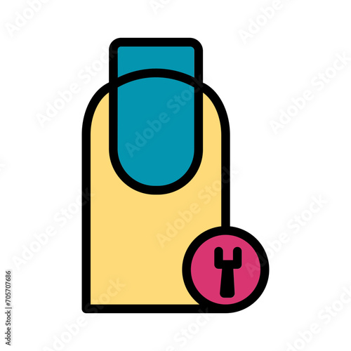 Care Nail Polish Filled Outline Icon