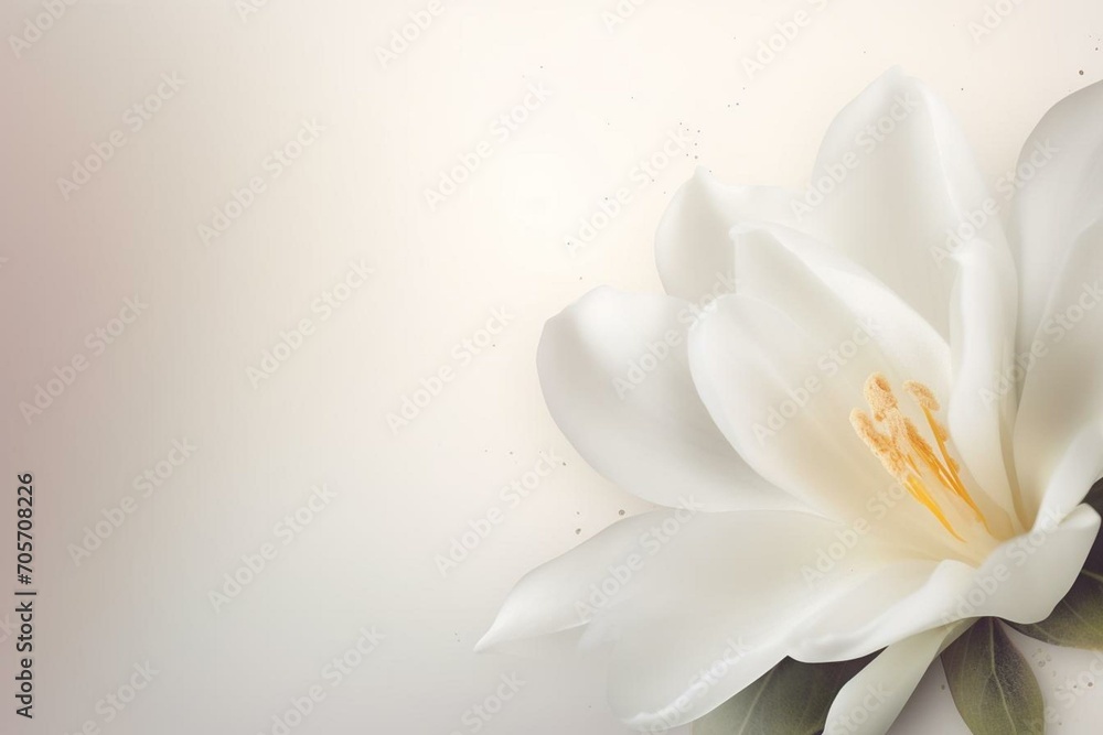 beautiful flower blossom on a banner with empty space. Generative AI