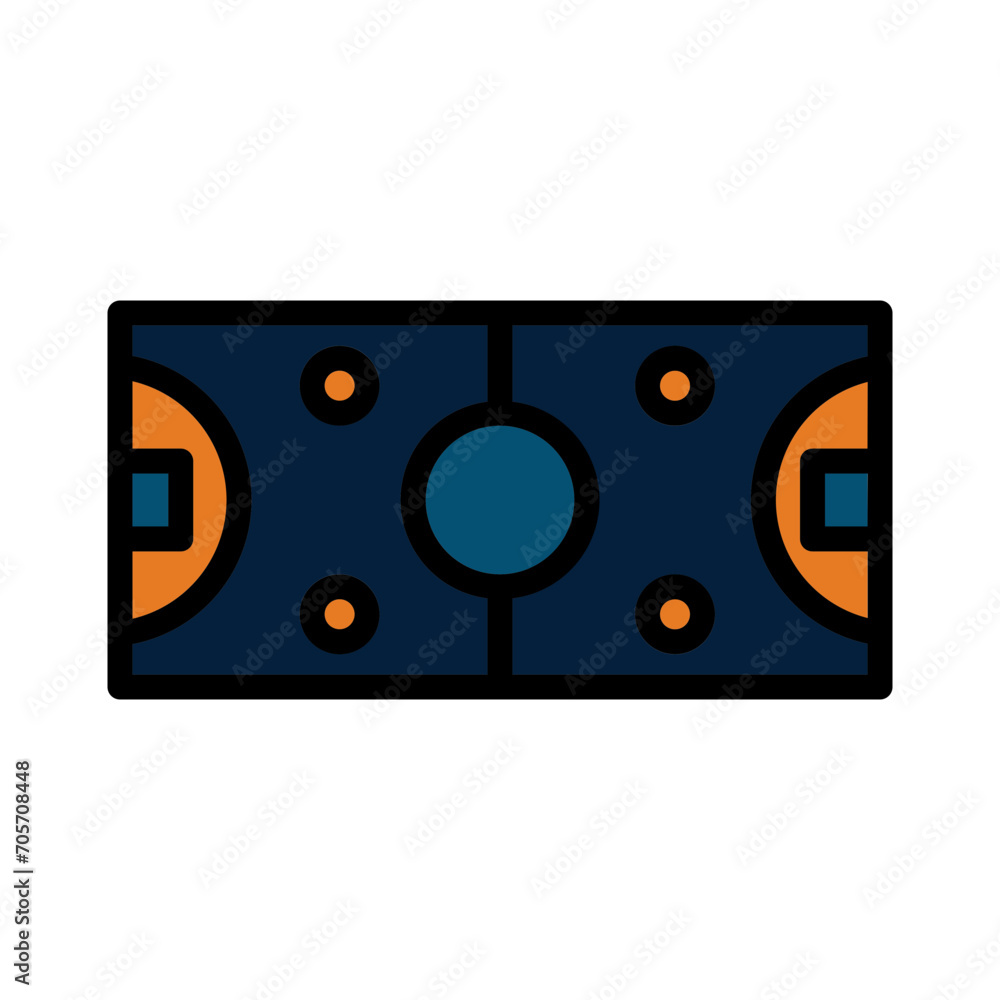 Fototapeta premium Board Game Hockey Filled Outline Icon