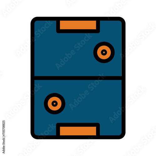 Air Hockey Game Filled Outline Icon