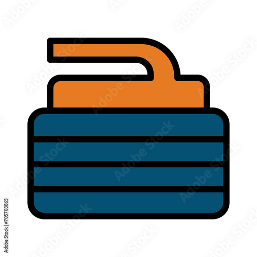 Air Hockey Table Filled Outline Icon