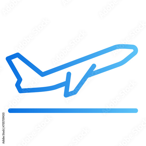 taking off gradient icon