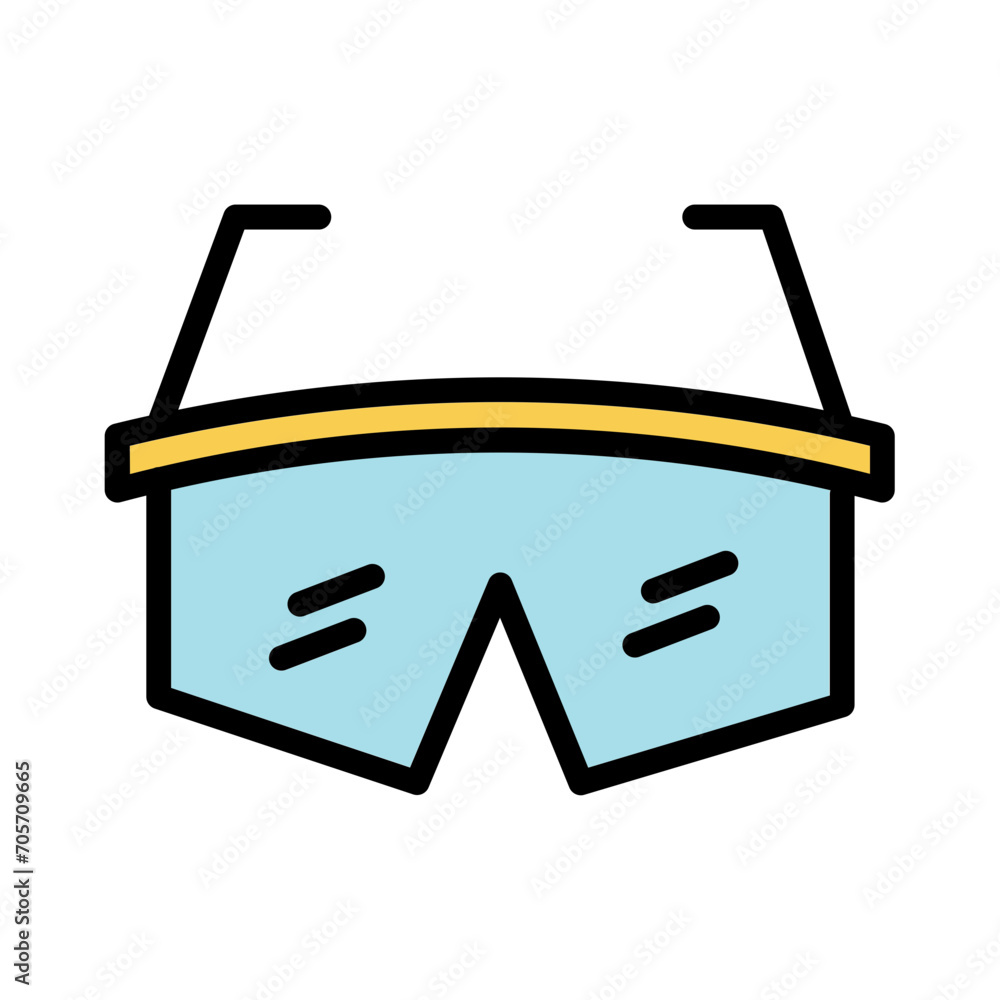 Glasses Safety Welding Filled Outline Icon Glasses Safety Welding Filled Outline Icon