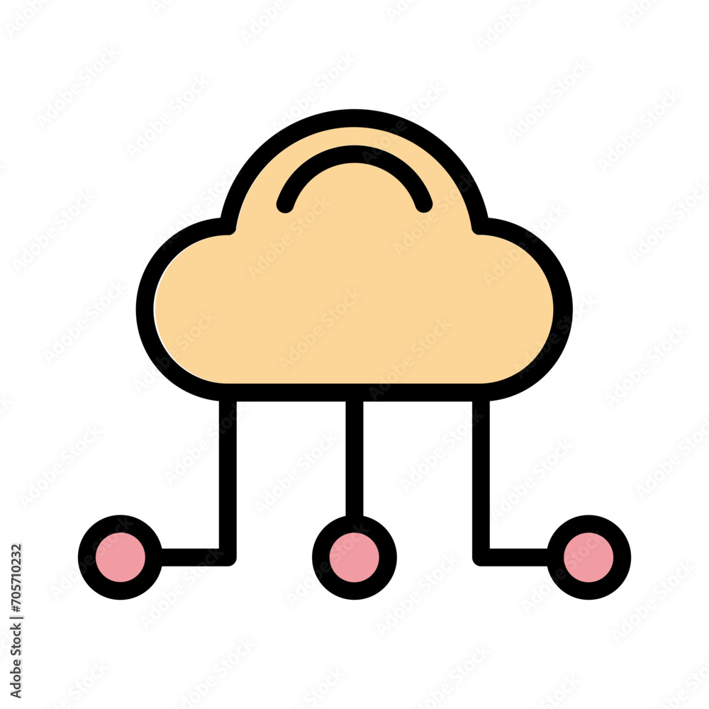 Activity Cloud Devices Filled Outline Icon Activity Cloud Devices Filled Outline Icon